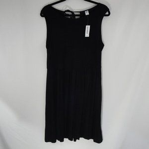 OLD NAVY Dress Black LARGE Fit Flare Sleeveless